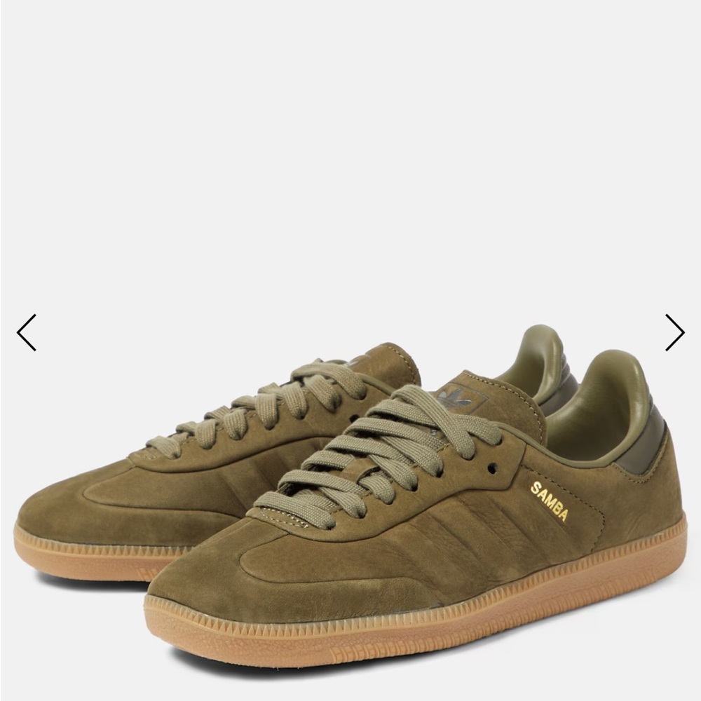 adidas Samba Olive Green Suede Sneakers - Picture 4 of 7